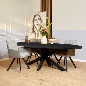 Eetkamertafel Denver Black | Ovaal | 240 cm | STF-523