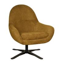 Draaifauteuil Skye - Oker - Textiel - 83x77x90cm (BxHxD)