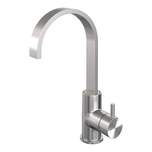 Brauer Brushed - Edition Wastafelmengkraan opbouw - hoog - draaibaar - platte uitloop - model b - PVD - geborsteld RVS 5-NG-003-S2