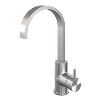 Brauer Brushed - Edition Wastafelmengkraan opbouw - hoog - draaibaar - platte uitloop - model b - PVD - geborsteld RVS 5-NG-003-S2
