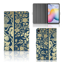 Samsung Galaxy Tab S6 Lite | S6 Lite (2022) Tablet Cover Beige Flowers - thumbnail