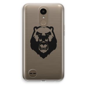 Angry Bear (black): LG K10 (2017) Transparant Hoesje