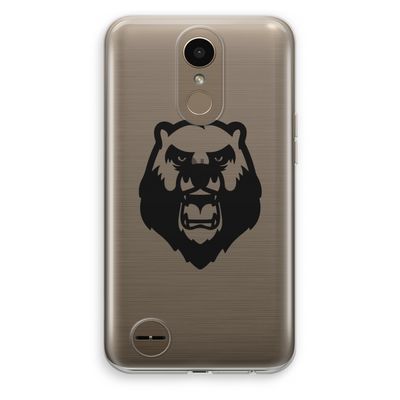 Angry Bear (black): LG K10 (2017) Transparant Hoesje