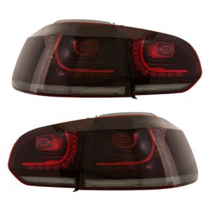 Set R-Look LED Achterlichten passend voor Volkswagen Golf VI 2008-2012 excl. Variant - Rood/Helder DLVWR95LRCD