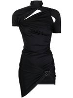 Coperni robe asymétrique à manches courtes - Noir