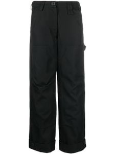 Simone Rocha pantalon n laine vierge mélangée à coupe amplee - Noir