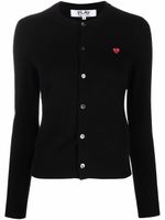 Comme Des Garçons Play cardigan en maille fine à patch logo - Noir