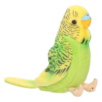 Heunec Knuffel Parkiet - groen - pluche - grasparkiet - 11 cm