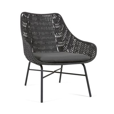 Kave Home Abeli loungestoel Zwart