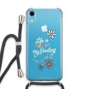 Tough Life: iPhone XR Transparant Hoesje met koord