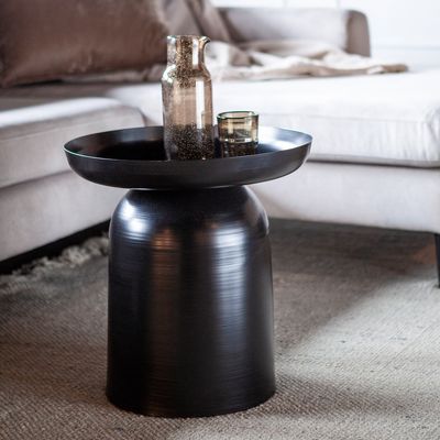 By-Boo Bijzettafel 'Bodie' 45cm, kleur Zwart
