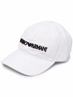 Emporio Armani casquette à logo brodé - Blanc - thumbnail