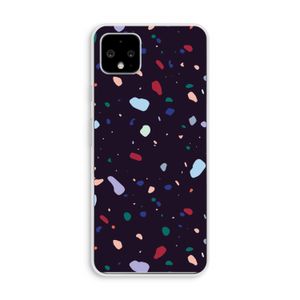 Dark Rounded Terrazzo: Pixel 4 XL Transparant Hoesje