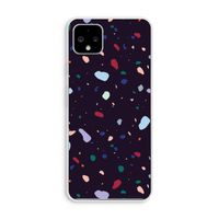 Dark Rounded Terrazzo: Pixel 4 XL Transparant Hoesje