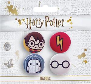 Harry Potter & Hedwig Button 4-pack