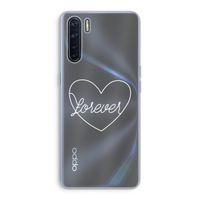Forever heart pastel: Oppo A91 Transparant Hoesje