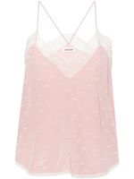 Zadig&Voltaire haut Christy à logo en jacquard - Rose