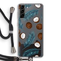 Kokosnoot roze: Samsung Galaxy S21 Plus Transparant Hoesje met koord