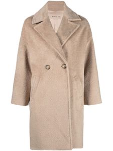 Blanca Vita manteau Tuia texturé à boutonnière croisée - Tons neutres