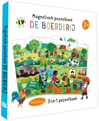 Magnetisch puzzelboek: De boerderij (Kartonboek)