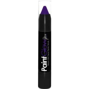 Face paint stick - neon paars - UV/blacklight - 3,5 gram - schmink/make-up stift/potlood   -