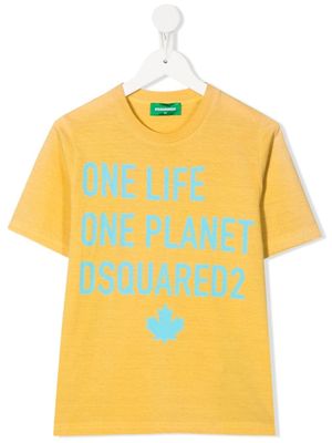 DSQUARED2 KIDS t-shirt Slouch Fit - Jaune