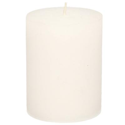 Stompkaars - wit - 7 x 9 cm - middel rustiek model - cilinderkaars - kaars