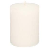 Stompkaars - wit - 7 x 9 cm - middel rustiek model - cilinderkaars - kaars