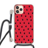 Watermelon: iPhone 11 Pro Transparant Hoesje met koord Watermelon: iPhone 11 Pro Transparant Hoesje met koord