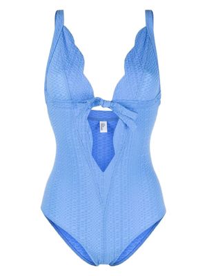Lisa Marie Fernandez maillot de bain à détail de nœud - Bleu