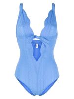 Lisa Marie Fernandez maillot de bain à détail de nœud - Bleu