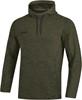 JAKO 6729D Sweater Met Kap Premium Basics Dames - Kaki Gemeleerd - 34