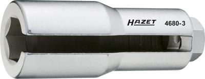 HAZET Lambdasonde-dopsleutel 4680-3 · 1/2 inch (12,5 mm) vierkant hol · Buiten-zeskant-profiel · SW 22 mm