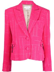 Saks Potts blazer en tweed Theo à coupe crop - Rose