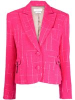 Saks Potts blazer en tweed Theo à coupe crop - Rose - thumbnail