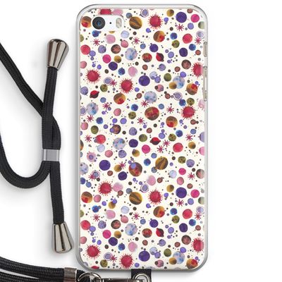 Planets Space: iPhone 5 / 5S / SE Transparant Hoesje met koord