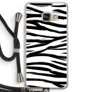 Zebra pattern: Samsung Galaxy A3 (2016) Transparant Hoesje met koord