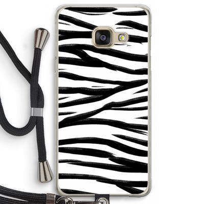 Zebra pattern: Samsung Galaxy A3 (2016) Transparant Hoesje met koord