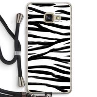 Zebra pattern: Samsung Galaxy A3 (2016) Transparant Hoesje met koord