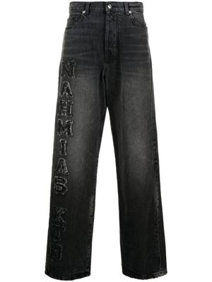 Nahmias jean ample à patch logo - Gris