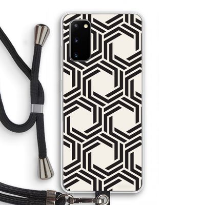 Geometrisch patroon: Samsung Galaxy S20 Transparant Hoesje met koord