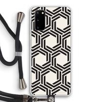 Geometrisch patroon: Samsung Galaxy S20 Transparant Hoesje met koord