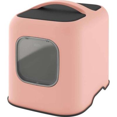 ROTHO - Kattentoilethuis 57 x 39 x 40 cm - Kattenbak - Roze