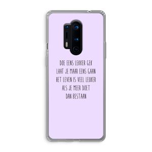 Gek: OnePlus 8 Pro Transparant Hoesje