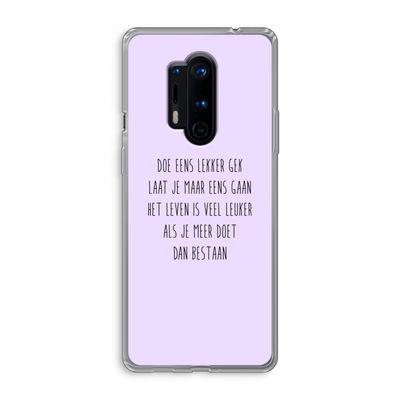 Gek: OnePlus 8 Pro Transparant Hoesje