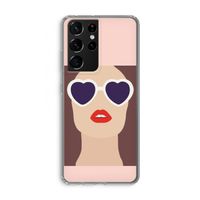 Red lips: Samsung Galaxy S21 Ultra Transparant Hoesje