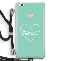 Friends heart pastel: Huawei Ascend P8 Lite (2017) Transparant Hoesje met koord