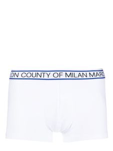 Marcelo Burlon County of Milan boxer à bande logo - Blanc