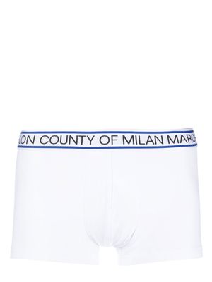 Marcelo Burlon County of Milan boxer à bande logo - Blanc