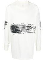 Y-3 t-shirt en coton à imprimé graphique - Blanc